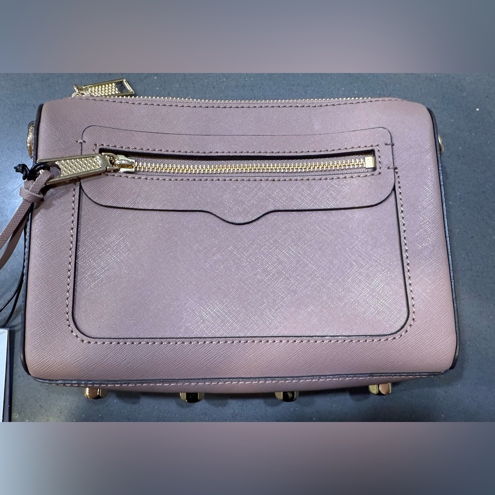 Rebecca Minkoff Mauve Avery Crossbody Bag with Gold Chain. NWT - Picture 3 of 5
